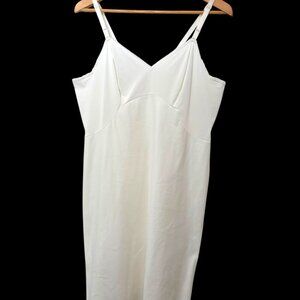 Vintage SHADOWLINE Full Slip White with Modest Lace Accent Size 40 EUC